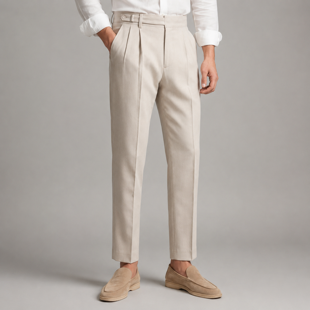 Pantalon homme habillé fuselé taille ajustable